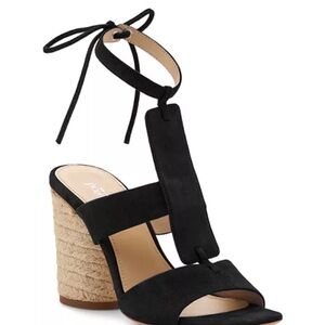 Botkier Women's Alexia Suede Ankle Tie Sandals in Black